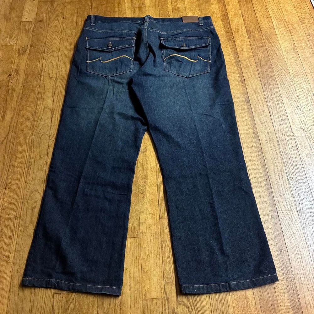 Russell Simmons American Classics Baggy Straight Leg Jeans Mens 38x30 Dark Wash